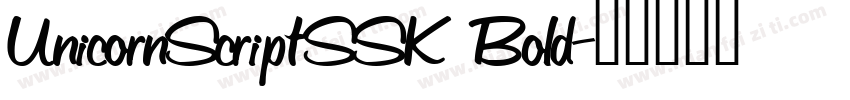 UnicornScriptSSK Bold字体转换